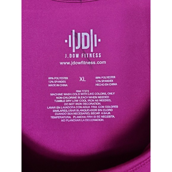 J.DOW FITNESS one piece bodysuit raspberry rose women's Size XL - Picture 3 of 7